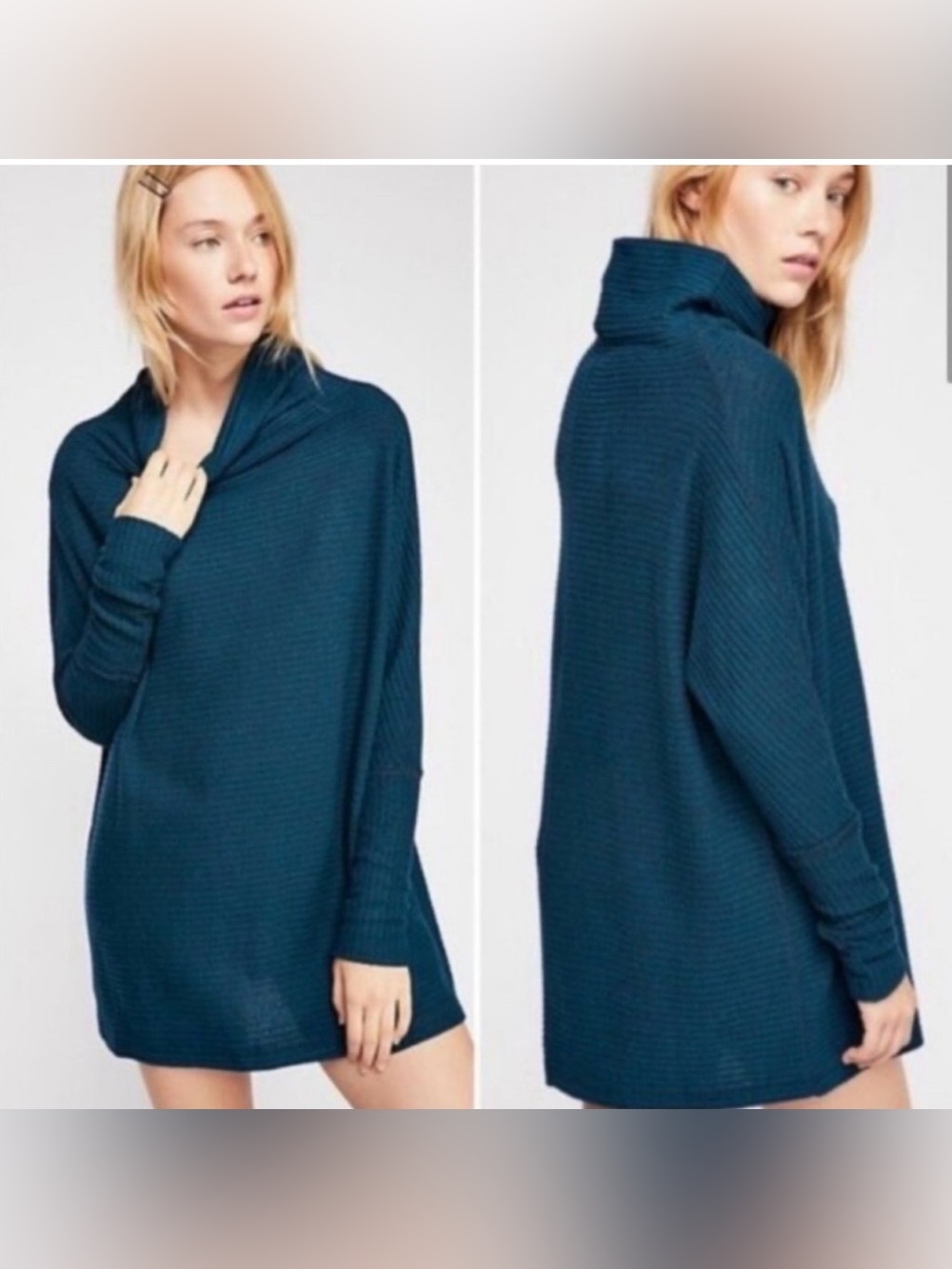 Free People We The Free Kitty Waffle Knit Thermal Top Large